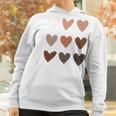 Melanin Skin Tone Hearts Be Kind Black History Month Women Hoodie Gifts for Women