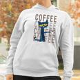 Pete The Cat Pete With Coffee Women Hoodie Gifts for Women