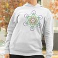 Rainbow Metatrons Cube Sacred Geometry Women Hoodie Gifts for Women