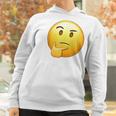 Thinking Emoji Funny Sarcastic Smiley Emoji Women Hoodie Gifts for Women