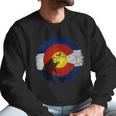 Colorado Flag With Fly Fishing Design Men Sweatshirt