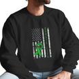 Distressed Donate Life Usa Flag Organ Kidney Donor Ribbon Men Sweatshirt