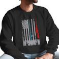 Fishing Rod Hunting Rifle America Flag Shirt Men Sweatshirt