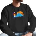 Retro Bigfoot Sun Mountain Colorado State Flag Shirt Gift Men Sweatshirt