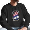 Salvadorian American Flags Of El Salvador And Usa Men Sweatshirt