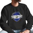 Super Salvadoran Heritage El Salvador Roots Flag Gift Men Sweatshirt