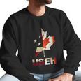 Useh Leaf Canadian American Flag Canada Usa Gift Men Sweatshirt