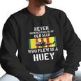 Vietnam Veteran Vet Huey Helicopter Men Sweatshirt