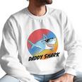 Daddy Shark With Sunglasses And Vintage Sunset Men Sweatshirt