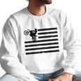 Motocross Braaap Vintage Usa American Flag Men Sweatshirt