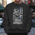 American Flag Blue Thin Line Apparel Advocate Police Men Sweatshirt