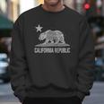 California Republic Cali Bear Star Vintage State Flag Men Sweatshirt