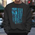 Country Life Outfitters Blue Camo American Flag Black Men Sweatshirt