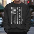 Here Fishy American Flag Men Sweatshirt