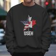 Half Canadian American Useh Canada Usa Flag United States Men Sweatshirt