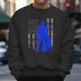 Male K9 Officer Blue Line Flag Men Sweatshirt