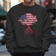 Moroccan Roots American Flag Morocco Gifts Men Sweatshirt