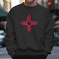 New Mexico Zia New Mexico Flag Art Print Men Sweatshirt