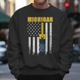 Official Michigan Michigan Wolverines Detroit Tigers American Flag Shirt Men Sweatshirt