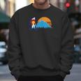 Retro Bigfoot Sun Mountain Colorado State Flag Shirt Gift Men Sweatshirt