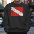 Retro Diver Down Flag Vintage Style Scuba Men Sweatshirt