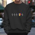 Romanian Heartbeat I Love Romania Heart Flag Men Sweatshirt