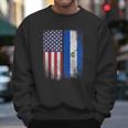 Salvadoran American Flag El Salvador Salvadorean Salvadorian Men Sweatshirt