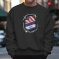 Salvadorian American Flags Of El Salvador And Usa Men Sweatshirt