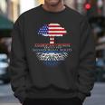 Salvadorian Roots American Grown Us El Salvador Flag Men Sweatshirt