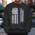 Thin Blue Line Flag American Us Marshal Men Sweatshirt