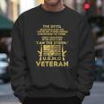 U S M C Veteran I Am The Storm Gold Foil Effect Graphic Design Printed Casual Daily Basic Men Sweatshirt