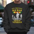 Mens Never Underestimate An Old Man Vietnam Veteran Gift Graphic Design Printed Casual Daily Basic Men Sweatshirt