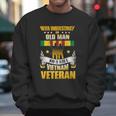 Never Underestimate An Old Who Is Also A Vietnam Veteran Gift Graphic Design Printed Casual Daily Basic Men Sweatshirt