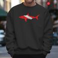 Vintage Shark Scuba Dive Diver Down Flag Emoji Men Sweatshirt