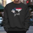 Vintage State Of North Carolina Yall Flag Dogwood Men Sweatshirt