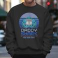 Vintage Weight Lifting Daddy Shark Men Sweatshirt