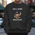 You Never Walk Alone Austim Awareness Dad And Son Men Sweatshirt