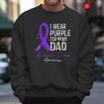 I Wear Purple For My Dad Alzheimer Disease Awareness Men Sweatshirt