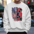 America Flag Confederate Battle Flag Shirt Men Sweatshirt