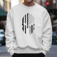 Black American Flag In Spartan Men Sweatshirt