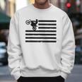 Motocross Braaap Vintage Usa American Flag Men Sweatshirt