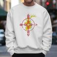 New Mexico State Flag Elk Hunting Zia Symbol Design Men Sweatshirt