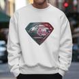 Official Philadelphia Eagles And Philadelphia Phillies Superman American Flag Layer Simpson Shirt Men Sweatshirt