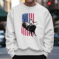 Rodeo Bull Rider Patriotic American Flag Men Sweatshirt