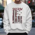 Skid Row Distressed Print Flag Men Sweatshirt