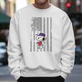 Snoopy Playing Baseball Snoopy Usa Flag T-Shirt Men Sweatshirt