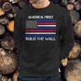 America First Build The Wall Flag Men Sweatshirt