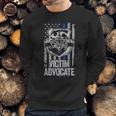 American Flag Blue Thin Line Apparel Advocate Police Men Sweatshirt