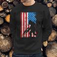 Armed Bigfoot Sasquatch Ar15 Patriotic American Flag Men Sweatshirt