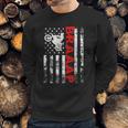 Braaap Vintage Usa American Flag Bike Men Sweatshirt